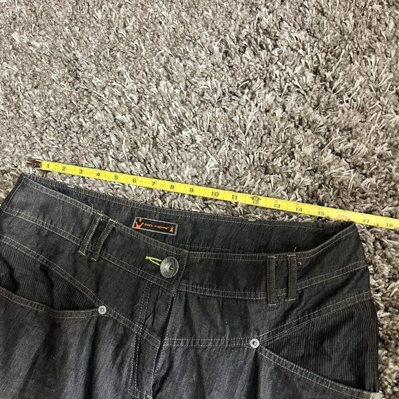 Vintage Cop Copine Grey Denim Layered Wrap Skirt Pants Sz 42 - Picture 6 of 8